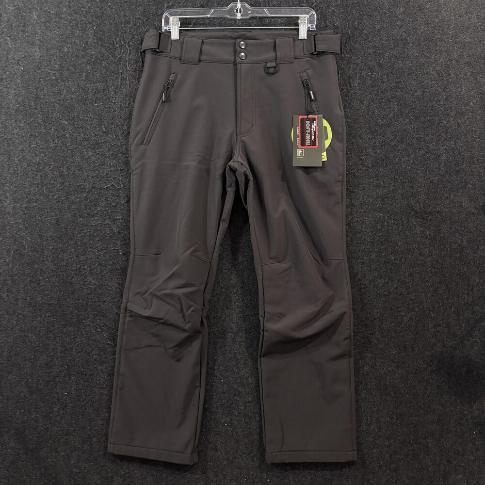 Outdoor Ventures Softshell Snow Pants Men's Small Gray Fleece Lined Insulated